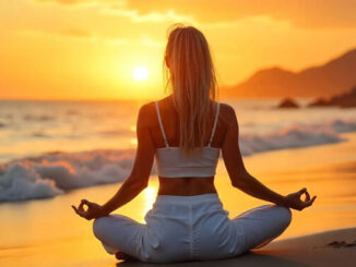 Wohlbefinden durch Yoga am Strand erleben