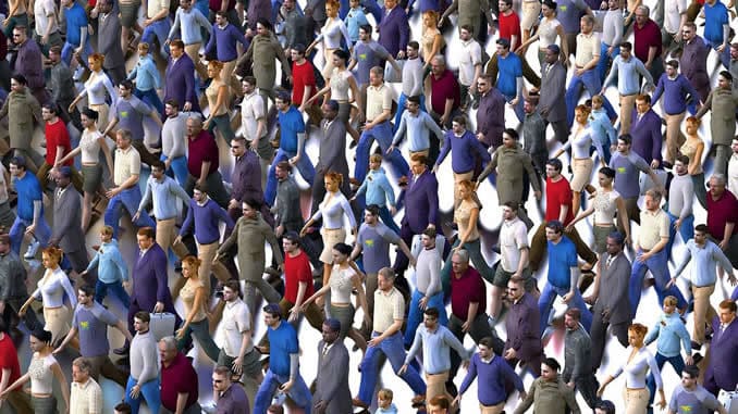 Politik-Menschen-Menge-gleichschritt-crowd
