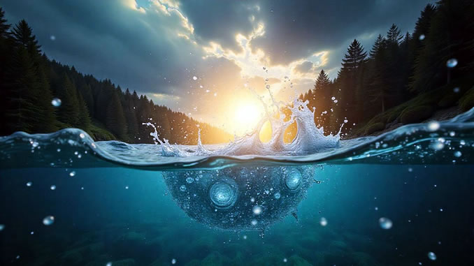 Wasseradern und Erdstrahlen im See