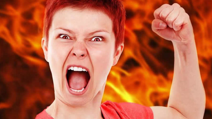 Wut-Frau-Feuer-Aerger-anger
