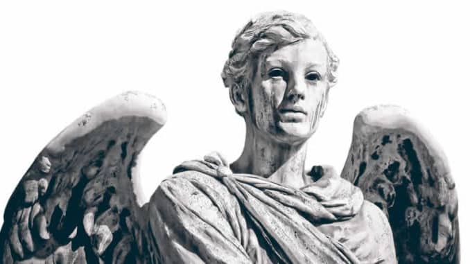 engel-angel-schwarz-weiss