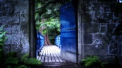 Henry's Garten tuer bruecke