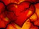 rot-oranges-gerissenes-herz-heart