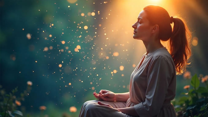 Sehnsucht einer Frau nach Spiritualität wird gestillt