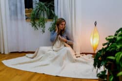 Bio Baumwolldecken natur apricot siebert Knipper Achtsamkeit