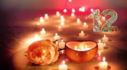 Zahl 12 wuest rose teelicht candles