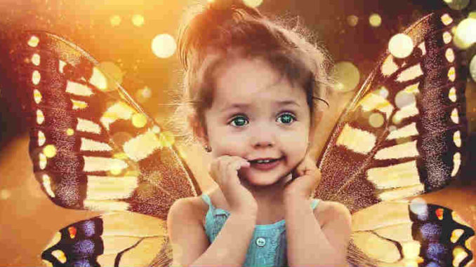 Zauber-Magie-Fantasie-Kindheit-Schmetterling-child