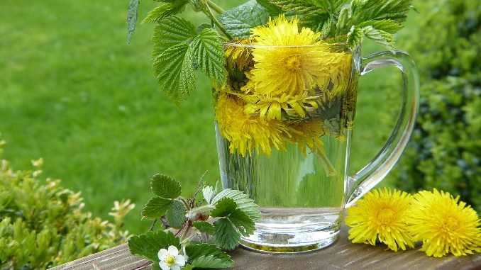 blumen in einer vase im garten