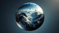ein Wassertropfen und Berge