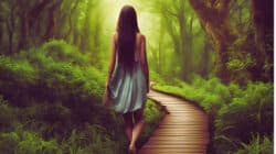 Energetische Kompetenz Frau im Wald