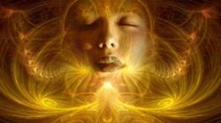 Trancezustand und mentales erleben spiritualitaet frau gesicht gold fantasy