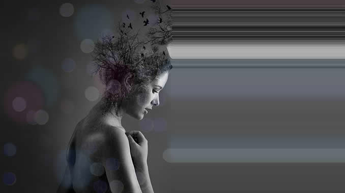 frau schwarz weiss kopf