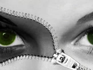 frau gesicht reissverschluss woman