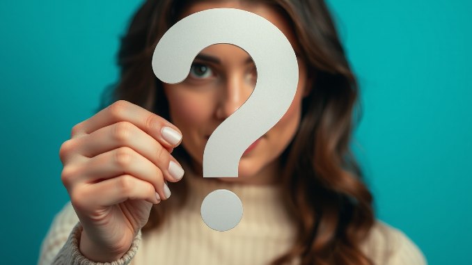 Frau hat Reflexionsfragen