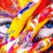frau gesicht bunt paint