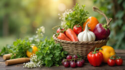 Ayurveda-Ernährung Ayurvedische Diät Gemüse im Korb
