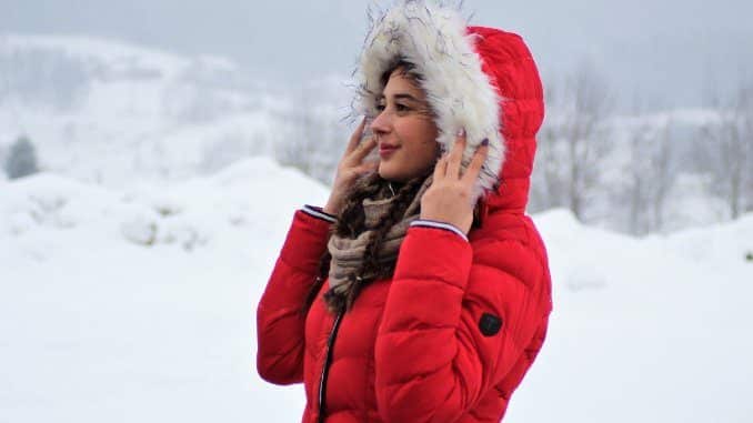 frau schnee winter