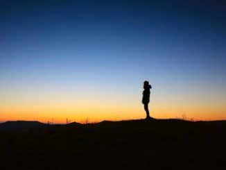 mensch natur gelassenheit sunset