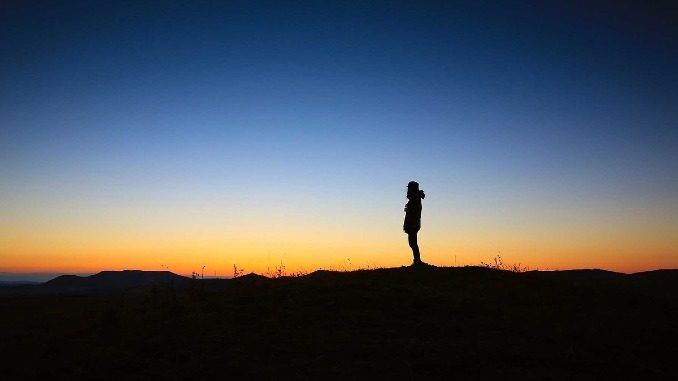 mensch natur gelassenheit sunset