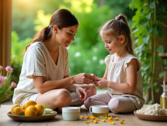 Naturkosmetik selber machen mit Mutter und Tochter