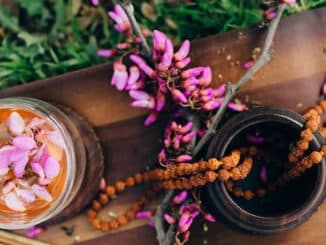 kraeuter brett blueten