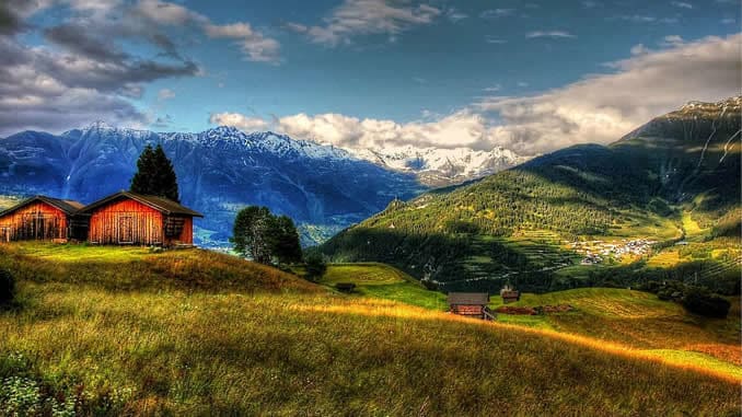 fiss tirol berge wiese