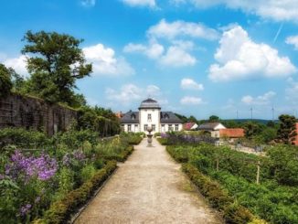 kloster garten weg himmel