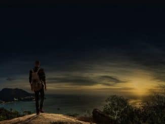 mann berg natur walker