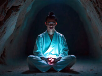 In der Dunkelheit das Licht sehen sieht ein Yogi das Licht