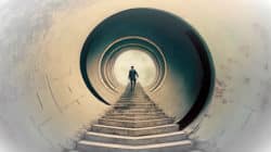 tunnel treppe mensch canstock