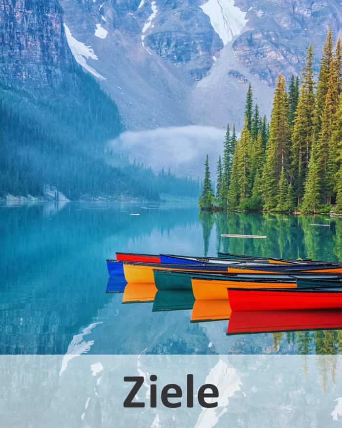 ziele reisen see berge bunte boote