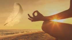 Rituale für Pflege der Haut und Seele meditation meer feder