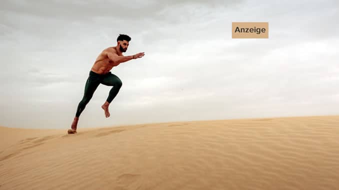 sand laufen starten mann
