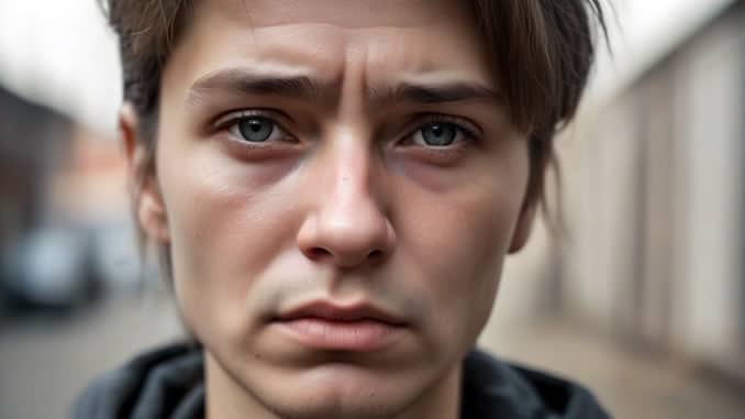 Ablehnung Person mit traurigem Gesichtsausdruck