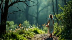 Tierwohl und Spiritualität ein Weg der Freude im Wald mit Frau