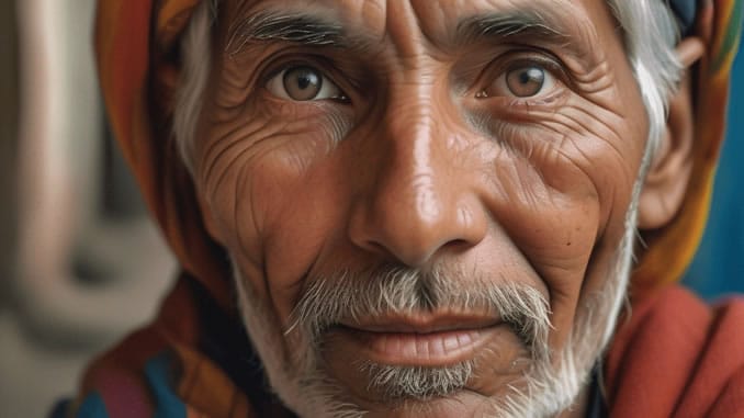 Akzeptanz freundliches Gesicht eines reifen Mannes