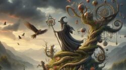 Tarotkarten und die Verbindung von Körper Geist und Seele archetyp magier in fantasy umgebung