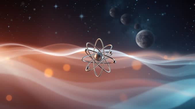 Schwingung eines Atoms