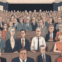 Politik und Anstand Illustration Politiker
