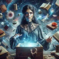 Frau nutzt Psychokinese