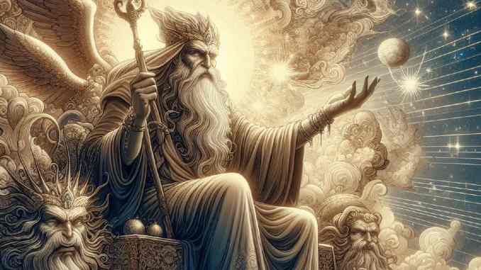 jahwe der die allmaechtige Schoepfungskraft des Universums verkoerpert