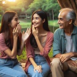 The Art of Being Grateful to Oneself Menschen die sich angeregt unterhalten