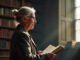 Spirituelle Einsamkeit einer Seniorin mit Buch