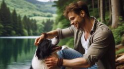 Wie Tiere mit uns kommunizieren Mann mit Hund in der Natur