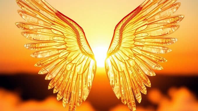 durchsichtige Flügel im Sonnenlicht