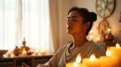 Mit ätherischen Ölen zu mehr Wohlbefinden in der kalten Jahreszeit eine Frau geniesst Düfte