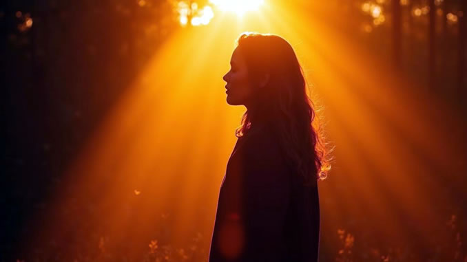 eine Frau in Kontemplation