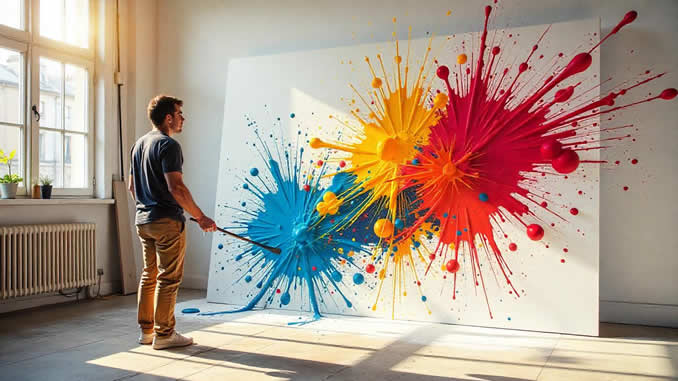moderne Kunst mit Maler