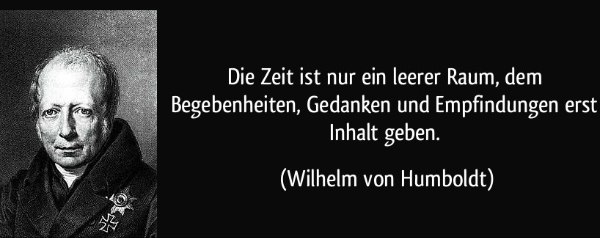 Weisheit und Wissen Humboldt Zeit ein leerer Raum