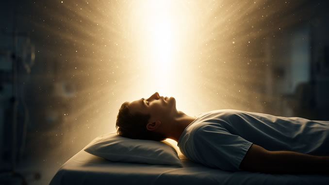 Nahtoderfahrung eines Mannes im Licht